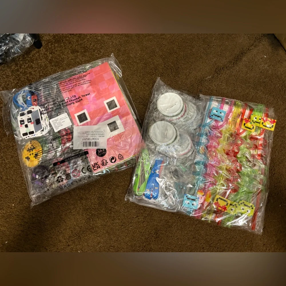 Minecraft Party Favor Kit with Toys and Accessories - set of 2 unopened!